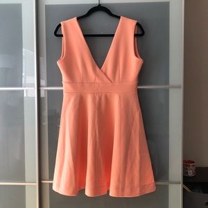 Peach V-Neck Dress